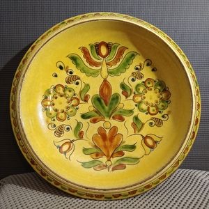 Vintage Burri Uetendorf Hand Painted Wall Plate from Switzerland